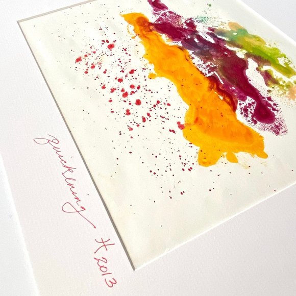 Original Art ‘Quickening’ Encaustic Wax Painting Matted 11"x14" Frame Ready - Picture 3 of 5